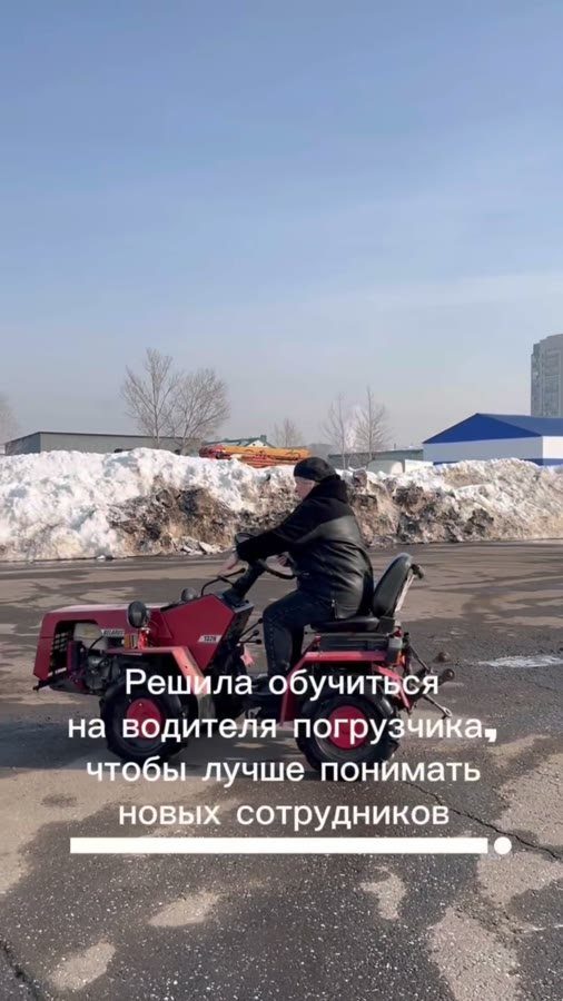 Экзамен в Гостехнадзоре: вождение мини-трактора зимой